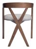Cairo Modern Fabric Dining Chair with Rubberwood Frame