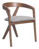 Cairo Modern Fabric Dining Chair with Rubberwood Frame