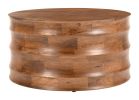 Antium Mid-Century Modern Walnut Mango Wood Coffee Table