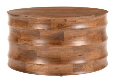 Antium Mid-Century Modern Walnut Mango Wood Coffee Table