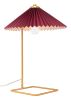 Charo Art Deco Glam Steel Table Lamp - Red & Gold