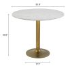 Fullerton Modern Marble Pedestal Accent Table
