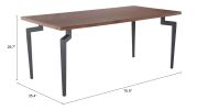 Kani Modern Laminate Wood & Steel Dining Table