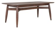 Silea Espresso Modern Rectangular Rubberwood Dining Table