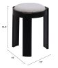 Banjul Modern Fabric Ottoman with Wood Frame