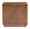 Linea Scandinavian Modern Fir Wood Two-Drawer End Table - Walnut