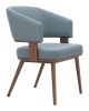 Poise Gray & Walnut Modern Fabric Dining Chair