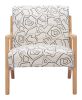 Runa Beige & Natural Modern Polyester Accent Chair