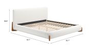 Baris Modern Ivory King Bed