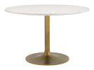 Ithaca Modern Marble Pedestal Dining Table
