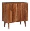 Luda Walnut Solid Acacia Wood Storage Cabinet