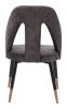 Artus Contemporary Teddy Fabric Dining Chair with Steel Frame