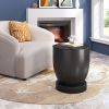 Baku Modern Minimalist Black Steel Side Table