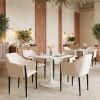 Molly Modern White Industrial Dining Table