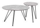 Kerris Modern Laminated MDF Coffee Table Set - Gray & Black