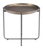 Bronson Modern Industrial Powder-Coated Steel Side Table