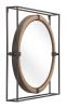 Capell Industrial Glam Decorative Wall Mirror - Antique Gray