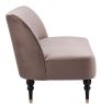Bintulu Modern Velvet Loveseat with Wooden Legs