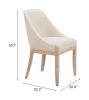 Calmo Beige Modern Upholstered Dining Chair