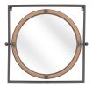 Capell Industrial Glam Decorative Wall Mirror - Antique Gray