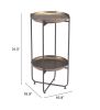 Bronson Modern Industrial Powder-Coated Steel Tray Table
