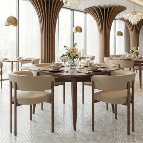 Silea Espresso Modern Square Rubberwood Dining Table