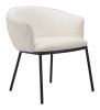 Essen Modern Teddy Fabric Dining Chair - Ivory