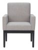 Senzil Gray Modern Deco Fabric Dining Chair with Arms
