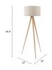 Imperial Beige & Natural Modern Floor Lamp
