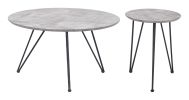 Kerris Modern Laminated MDF Coffee Table Set - Gray & Black