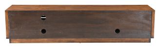 Linea Scandinavian Solid Fir Wood Wide TV Stand - Walnut