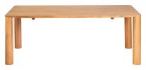 Eazy Modern Natural Rubberwood Dining Table with Wood Veneer Top