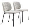 Plat Gray Modern Shearling-Style Dining Chair