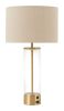 Boreal Modern Beige & Gold Table Lamp