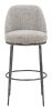 Nordhavn Industrial Gray Swivel Barstool with Forged-Look Steel Frame