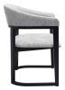 Anasa Modern Gray Dining Chair – Polyester Fabric & Rubberwood