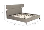 Dusa Olive Green Modern King Bed
