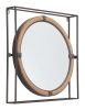 Capell Industrial Glam Decorative Wall Mirror - Antique Gray