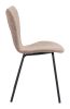 Tollo Taupe Modern Deco Dining Chair with Electroplated Steel Frame