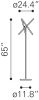 Garza Modern Brushed Bronze Floor Lamp