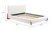 Baris Modern Ivory Queen Bed