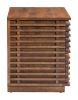 Linea Scandinavian Modern Fir Wood Two-Drawer End Table - Walnut