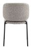 Plat Gray Modern Shearling-Style Dining Chair