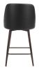 Keppel Modern Swivel Vinyl Counter Stool - Black & Bronze