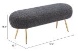 Creek Modern Velvet Upholstered Bench