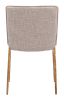Nordvest Modern Performance Beige Fabric Dining Chair with Steel Frame