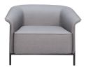 Burry Modern Vinyl Accent Chair with Steel Frame