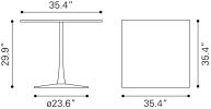 Molly Modern White Industrial Dining Table