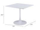 Molly Modern White Industrial Dining Table
