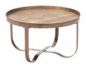 Vannes Brass Modern Powder-Coated Steel Coffee Table